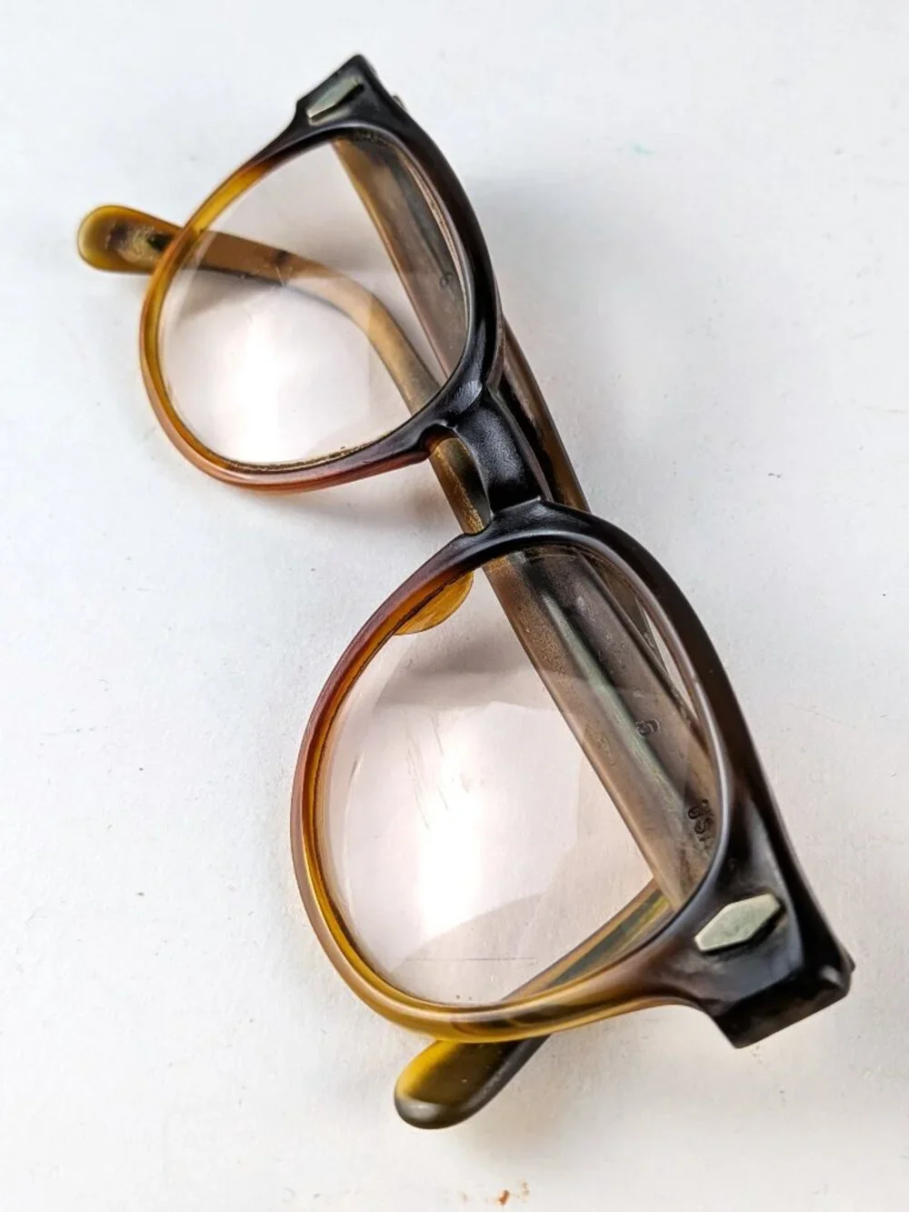 Vintage 50s/60s Brown Acetate Women's Bifocal Glasses